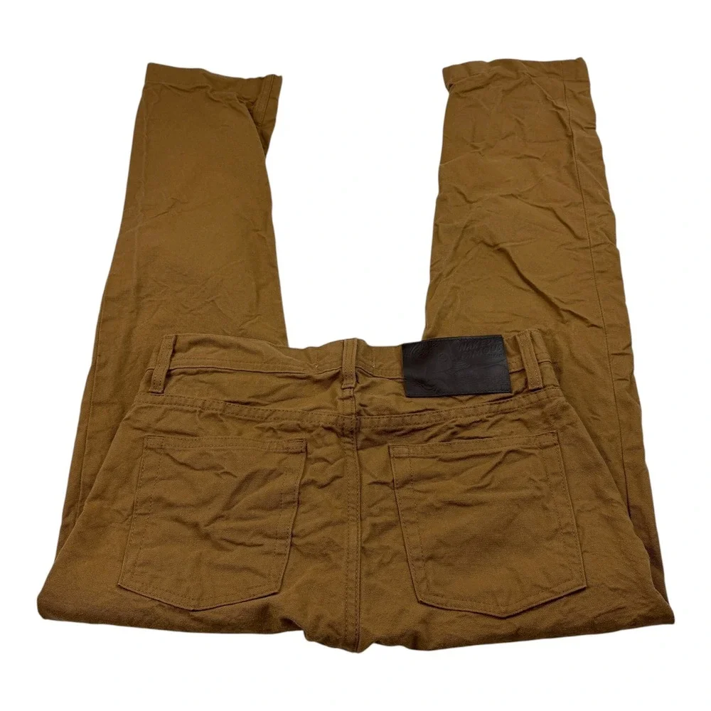 Naked & Famous Weird‎ Guy Duck Canvas Selvedge Brown Pants 012143 Mens 30x28